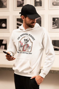 Load image into Gallery viewer, Out of Office Skeleton | Hoodie  - The Horrors Persist, But I&#39;m Checked Out
